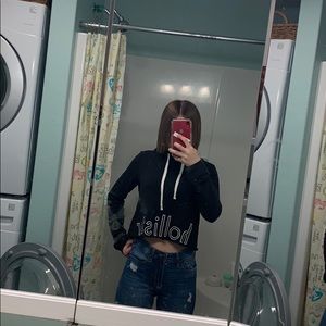 Hollister crop hoodie